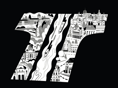 City / T-shirt illustration