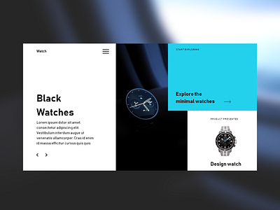 Watch landing page branding design flat illustration minimal typography ui ux web website