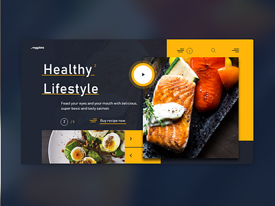 Healthy lifestyle landing page branding design flat icon illustration minimal type ui ux web website