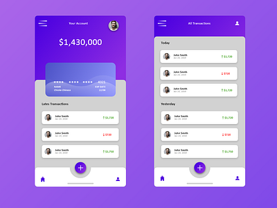 Purple app design