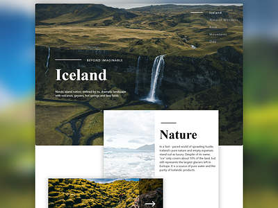 Iceland landing page