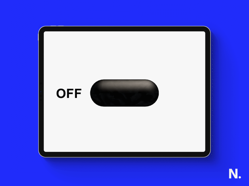 On/Off Toggle 3d 3d animation button cinema 4d design onoff onoff switch switch toggle toggle button ui ui animation ux