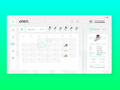 CNTRL - Stock Manager App app branding dashboard design graphic design leanding logo nike sneakers ui ux vector