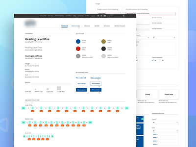 Design system (work in progress) accordion button color palette design system hover icon library navigation pagination style guide toolkit ui