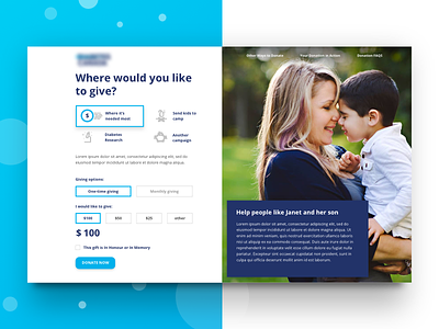 Donation page design button clean donation form icon iconography layout minimal multi step ui ux