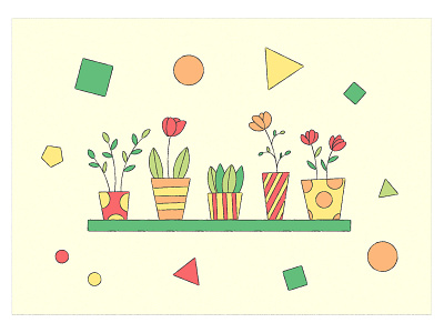 Houseplants vector illustration