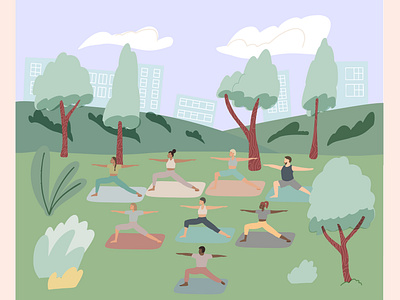 Yoga in park