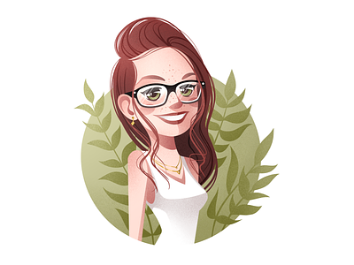 Smile design girl icon illustration procreate smile texture