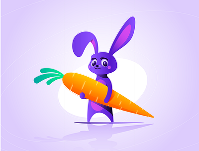rabbit mascot branding design illustration vector