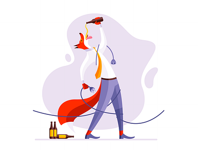 Fox 5 fox icon illustration vector