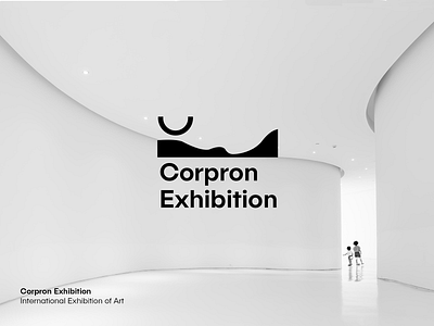 Corpron Exhibition abstract art basic shapes clean concept design event exhibition design identity logo logo design logodesign logotype logotype design minimalist monogram vector vector logo wordmark