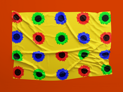 Sunflower Color 60s 70s art color colorful design experimental art floral floral art floral pattern pattern pattern art patterning shapes surface design textile textile design textile pattern