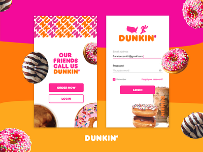 Dunkin Donuts Login App