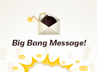 Big Bang Message bomb boom explotion logo mail message topface