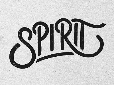 Spirit- Type Exercise hand drawn lettering paul granese type typography