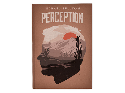 Perception art book cover design digital illustration scenery typography