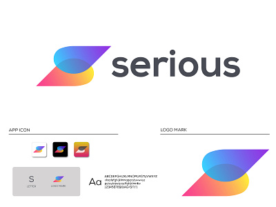 Serious Logo Brand abtract app icon branding design colorfull concept design designer gradient icon logo 2020 logo design minimal s letter logo social vector