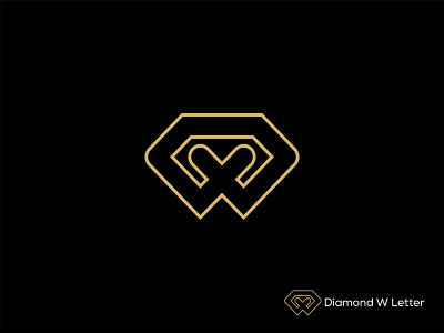 Diamond & W Letter Logo abstract branding branding design caelum concept design diamond logo icon jewelery letter logo design luxury mark mascot minimalist symbol typography vector w letter logo