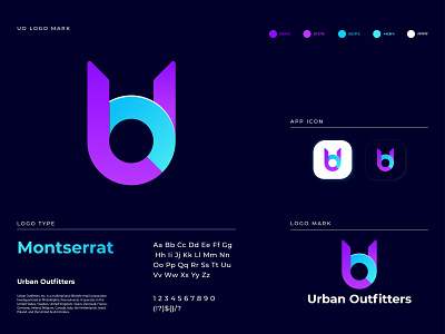 UO modern letter logo design concept | UO modern logo