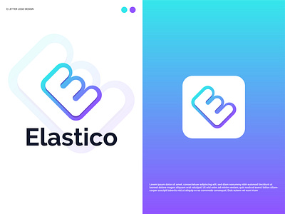 Elastico Mark abstract app icon brand identity branding branding design colorfull concept e letter e logo gradient logo letter mark logo design logo designs logo mark logotype mark minimal symbol typography