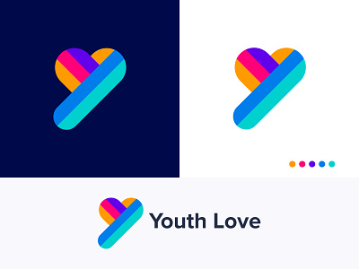 Youth Love Logo - Love + Y Logo Concept abstract branding branding design clean colorfull company logo concept creative fashion illustration lettering logo design logos logotype love love logo love y logo modern logo typography y logo