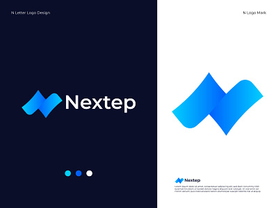 Nextep - N letter logo mark app brand identity branding business logo concept creative logo graphic design identity illustration lettering logo logo design logo2020 logotype mark minimal modern logo n letter logo n logo typography