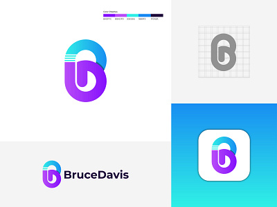 BD Letter Logo - BD Modern Logo Letter Mark app logo bd bd letter bd letter logo brand identity branding concept icon letter bd logo logo designer logo folio logo mark logo trends 2021 logotype mark symbol modern logo modern logos monogram logo ui