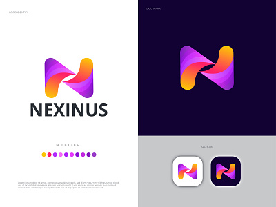 Nexinus Logo Branding Design