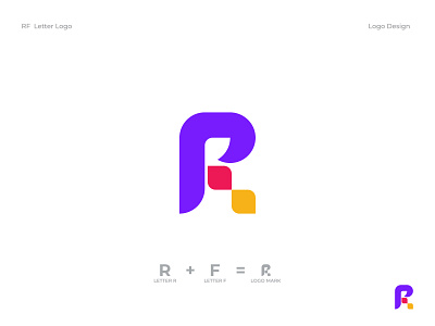 RF Letter Logo Design - R Letter Mark