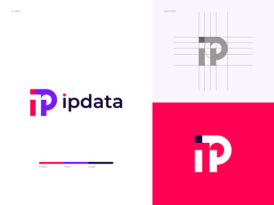 IP Data Company Logo - IP Letter Logo Design