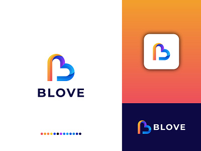 BLove Logo | B Letter with Love Logo design Concept