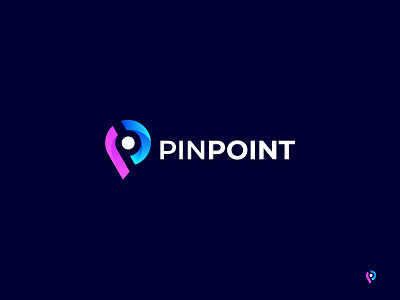 Pinpoint Logo Design 3d agency brand identity branding branding design business logo corporate gradient logo graphic design identity illustration location logo logo logo design logo designer logotype p location p logo pin point ui