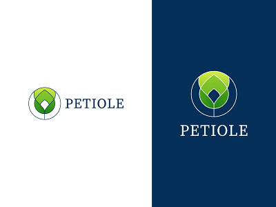 Petiole Logo brand identity branding branding design concept design graphic design green illustration logo logo design logotype monogram natural nature nature logo ocean petionle ui water wave logo