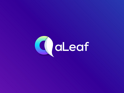 aleaf logo design - a letter leaf logo