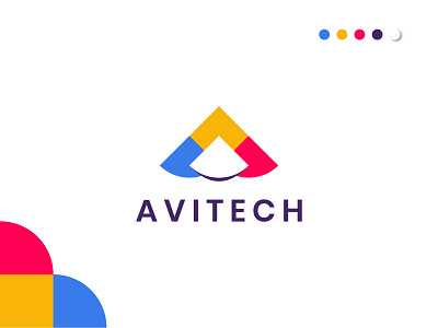 Avitech Logo Design - A Letter Logo