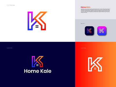 Home Kale Logo Design - H+K Letter Logo Concept