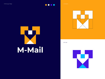 M-Mail Logo Design - Email -  M letter logo