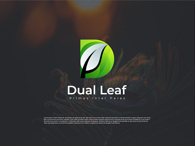 Dual Leaf Logo Design - D + Leaf branding d leaf logo d letter d logo dual leaf eco logo green illustration leaf leaf logo leaves logo logo logo design logos monogram nature logo negative space packaging plant typography