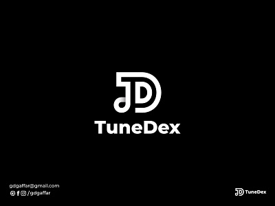 Tune Dex Logo Design | T + D Letter Logos blockchain branding business logo company logo designer icon identity letter logo lettermark logo logo design logos logotype music nft td td letter logo tune tune dex typography