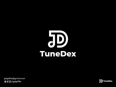Tune Dex Logo Design | T + D Letter Logos