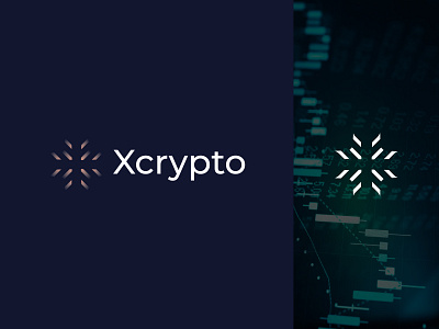 Xcrypto Logo and cryptocurrency Concept bit bitcoin blockchain branding chain coin crypto cryptocurrency ether finance identity logo logo design logos logotype monogram nft tech token wallet