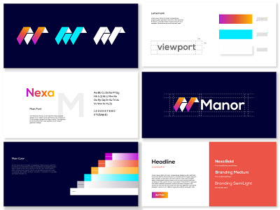 Manor Logo Guideline agency brand guideline brand identity brand style guide branding business logo company logo identity letter logo logo logo creation logo design logotype m letter logo m logo manor modern logo startup typography visual identity