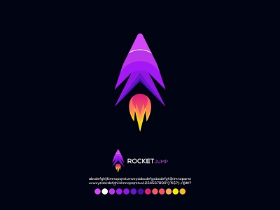 Rocket Jump Logo Design abstract unique modern logo aerolite aerolite logo branding flight logo graphic design launch logo logo design logo inspiration logos logotype minimalist logo nasa rocket rocket jump rocketship space space logo spaceship spacex