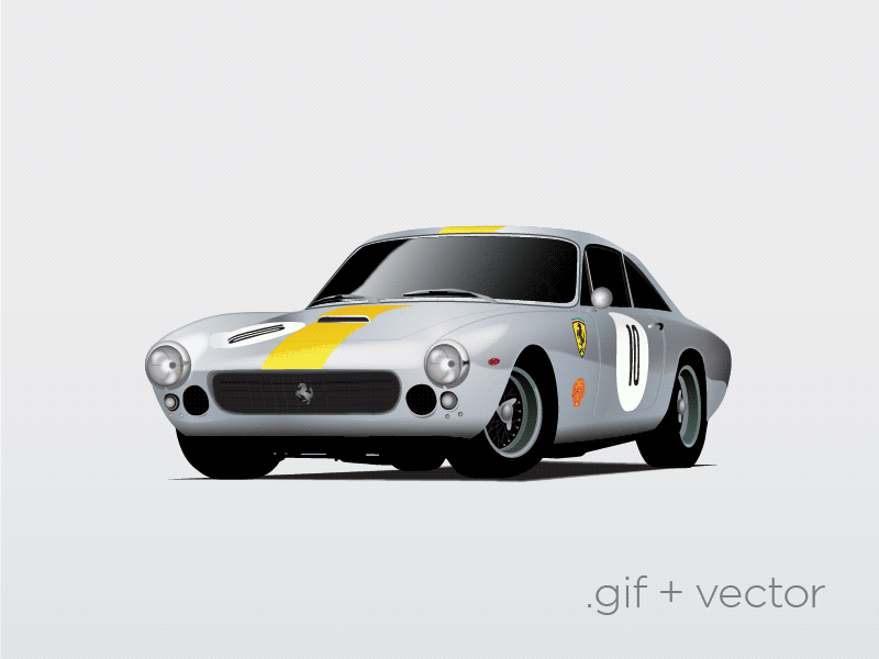 100% Vector Illustration 1962 Ferrari
