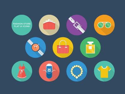 Fashion Store Flat-UI Icons [update] fashion flat icon icons store ui