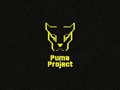 Puma Project Logo app background pattern logo project puma stencil type