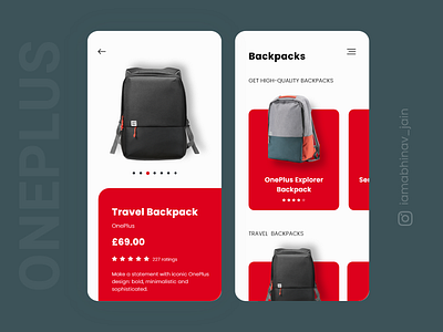 OnePlus Ecommerce App UI adobe app branding color dribble free illustration typography ui ux