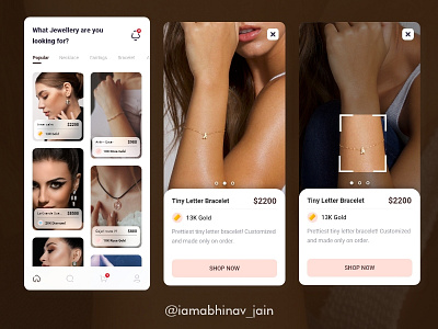 Jewellery App Design Concept