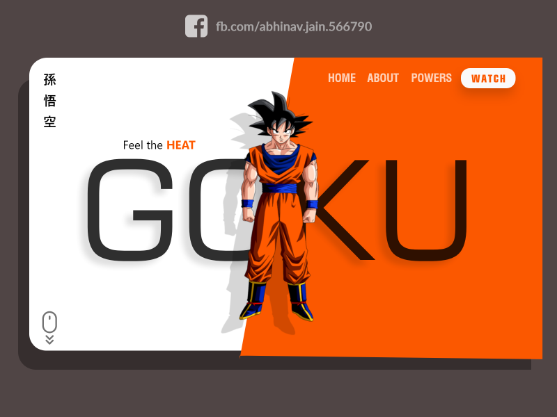 Goku Landing Page Design Concept In Adobe Xd By Abhinav Jain On Dribbble