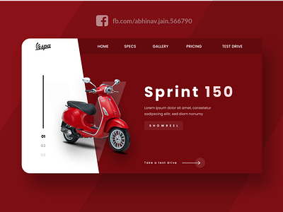 Vespa Landing Page Design